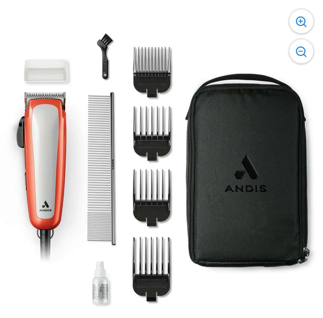 Andis EasyClip Ultra Adjustable Blade – Kit de 10 Piezas (Rojo) ✂️🐾